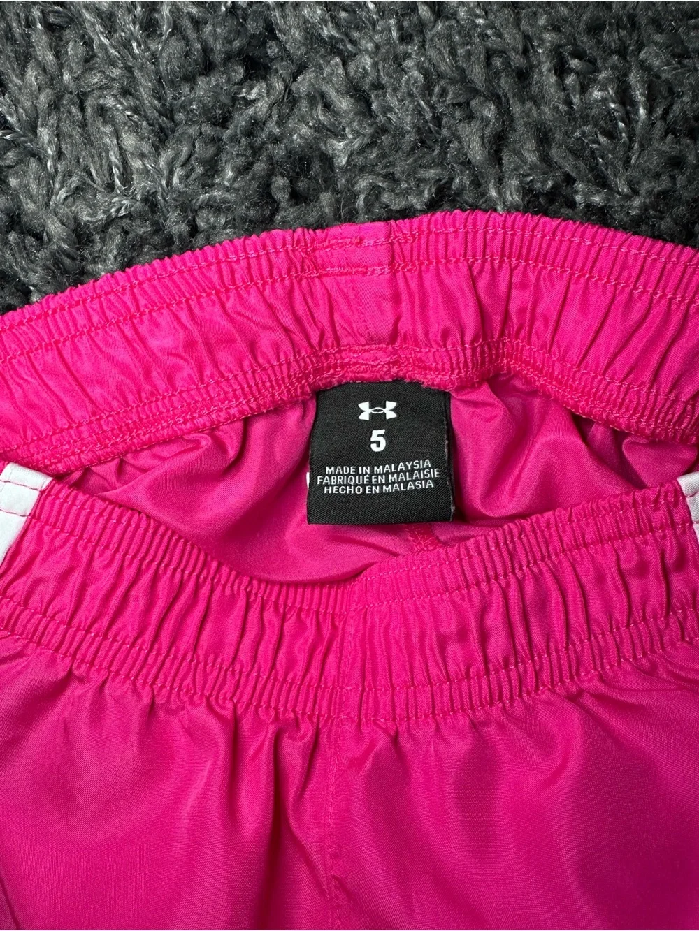Under Armour Pink Heart Logo Tee with Hot Pink Athletic Shorts